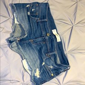 Abercrombie & Fitch blue Jean ripped shorts